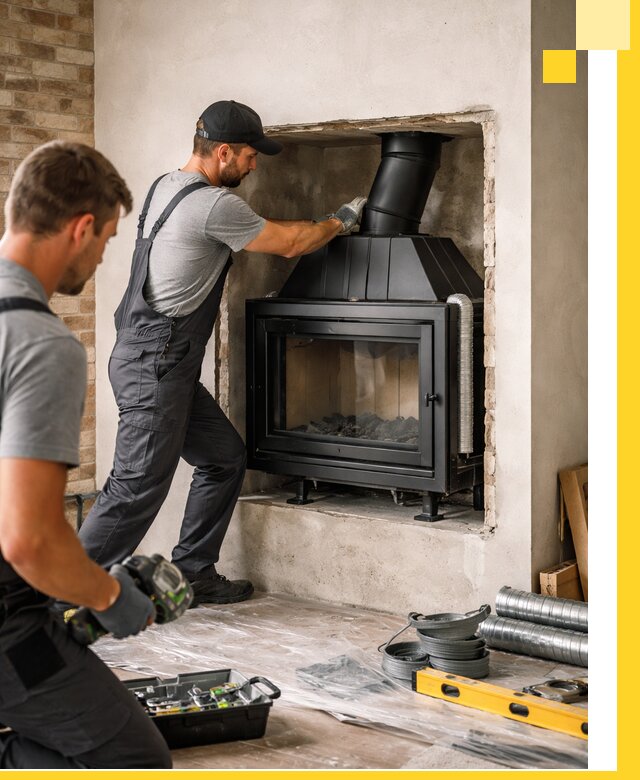 Установка каминных топок в Новом Уренгое: монтаж, подключение