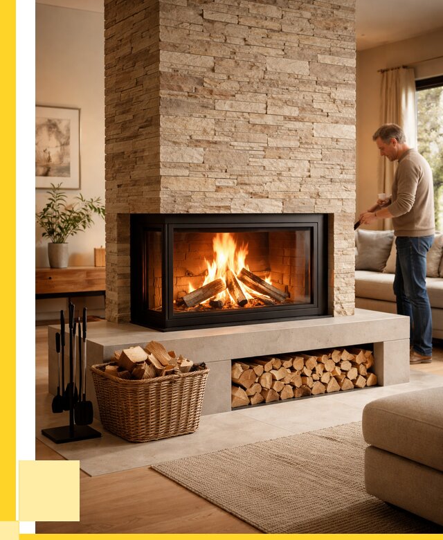 Дровяной камин под ключ в Новом Уренгое от 207960 р. | ЭриданНвг