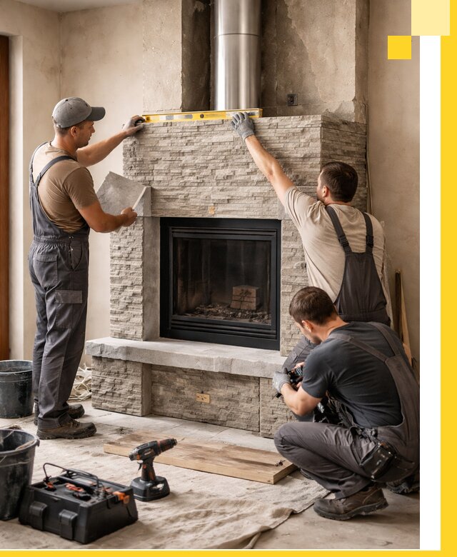 Профессиональный монтаж каминов под ключ в Новом Уренгое для дома