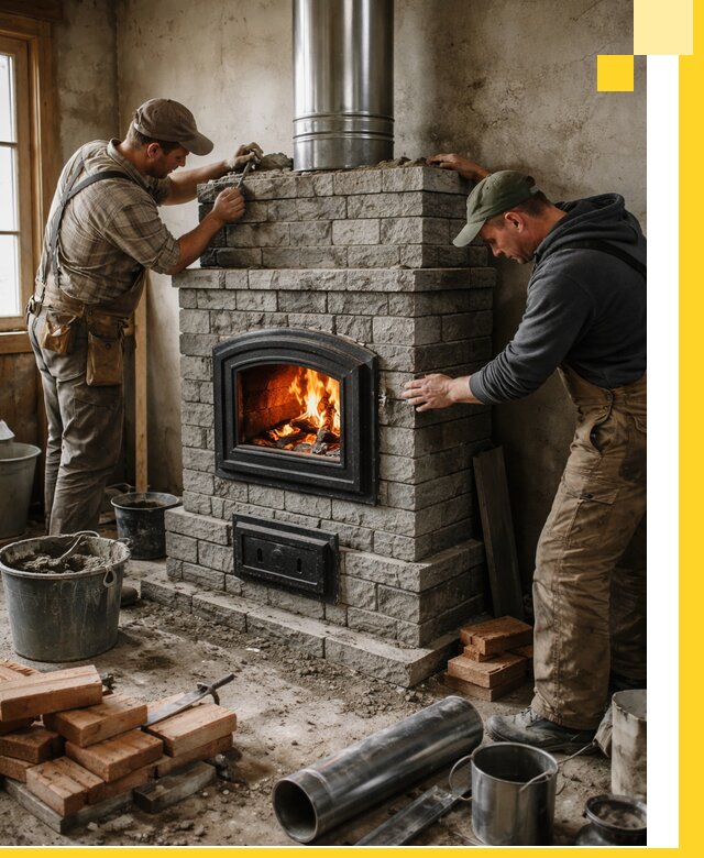 Производство, поставка и монтаж дровяных печей в Новом Уренгое