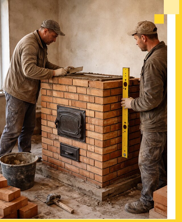 Отопительные печи под ключ в Новом Уренгое, установка и сборка