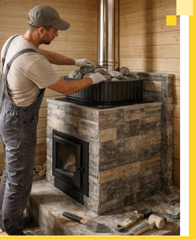 Печи для парной в Новом Уренгое, производство, монтаж и обслуживание