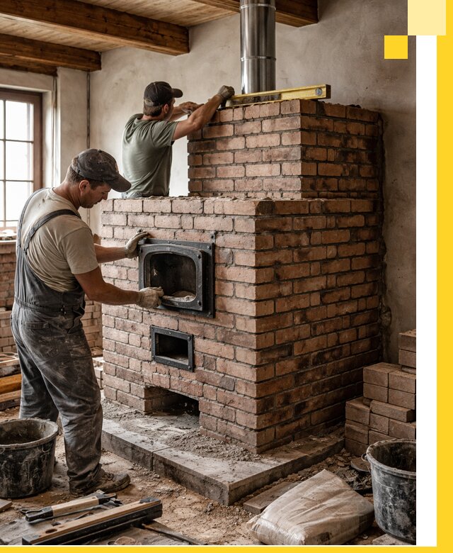 Печи для загородного дома под ключ в Новом Уренгое — монтаж и сервис