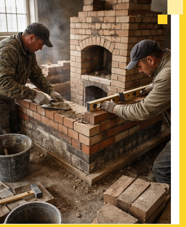 Изготовление и монтаж печей и каминов из кирпича в Новом Уренгое