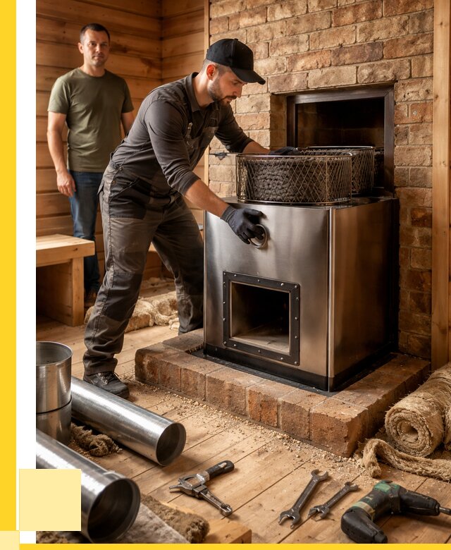 Монтаж банных печей под ключ в Новом Уренгое от 18716 р., ЭриданНвг