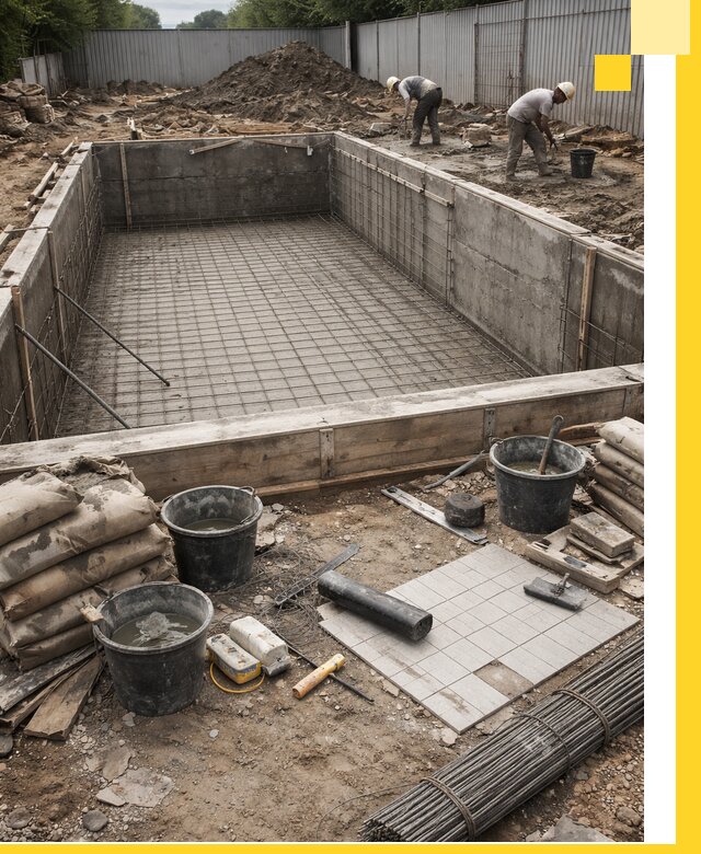 Строительство бассейнов под ключ в Новом Уренгое, дизайн и монтаж