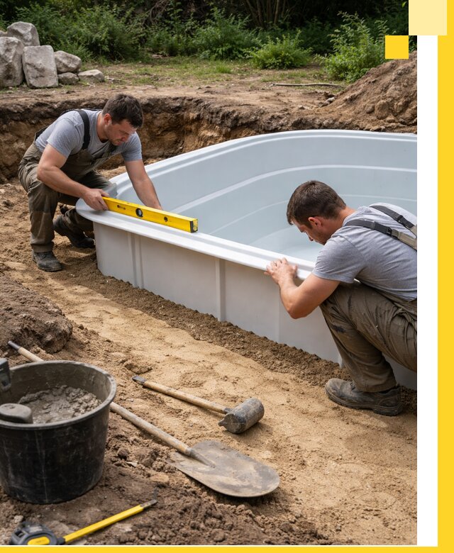 Производство и установка пластиковых бассейнов в Новом Уренгое под ключ