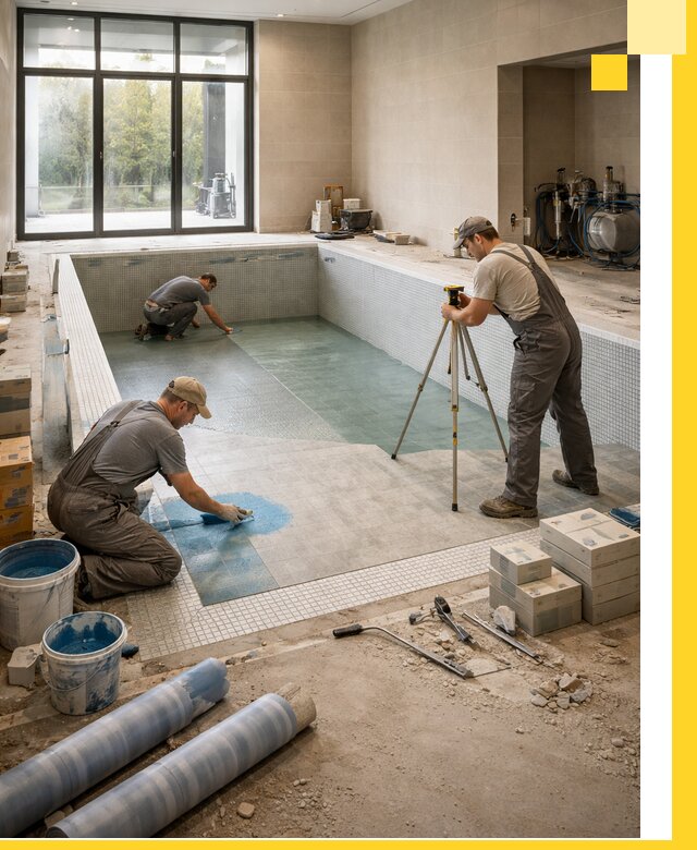 Проект и строительство закрытых бассейнов в Новом Уренгое под ключ