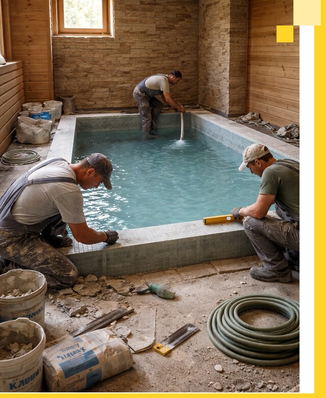 Проектирование и строительство бассейнов для бани в Новом Уренгое