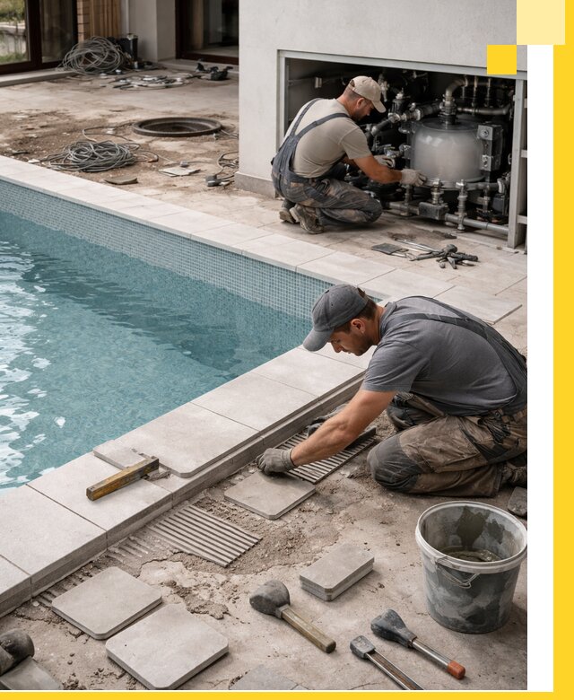 Строительство и монтаж бассейнов в коттедже в Новом Уренгое