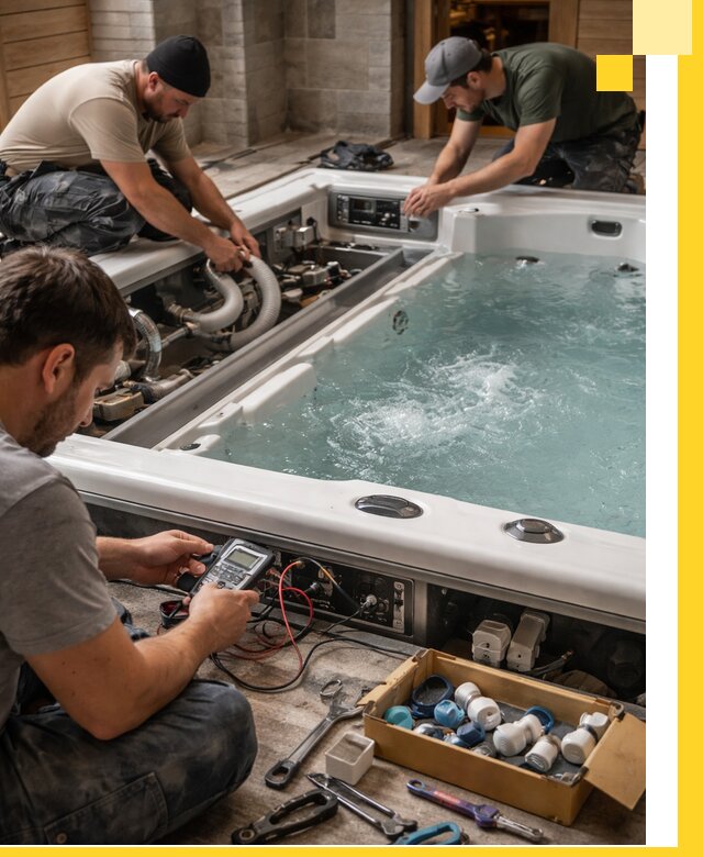 Гидромассажные бассейны под ключ в Новом Уренгое, дизайн и монтаж