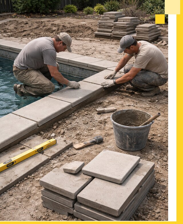 Установка и изготовление копингового камня для бассейнов в Новом Уренгое