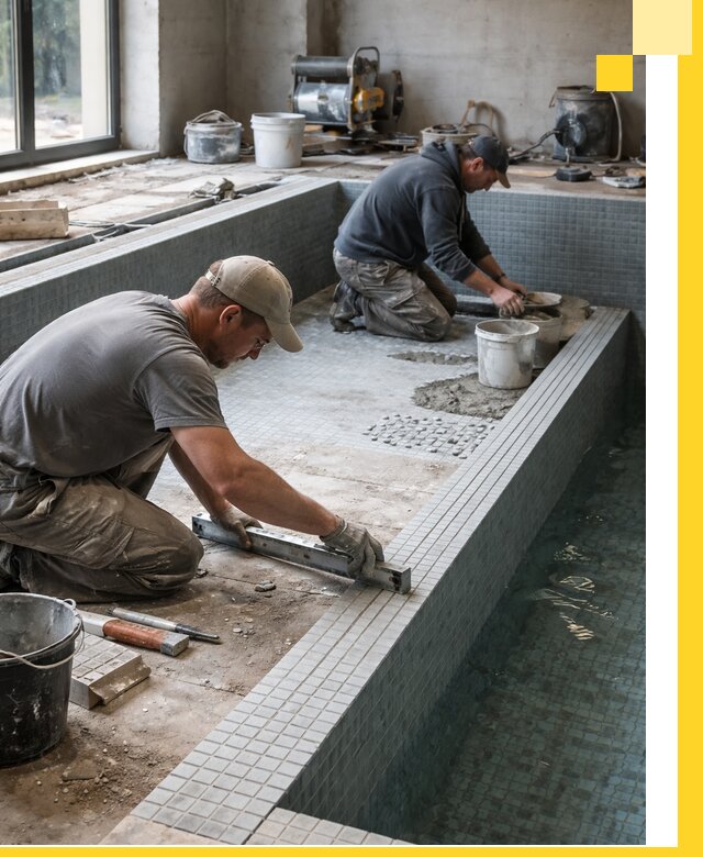 Строительство бассейна в частном доме в Новом Уренгое под ключ