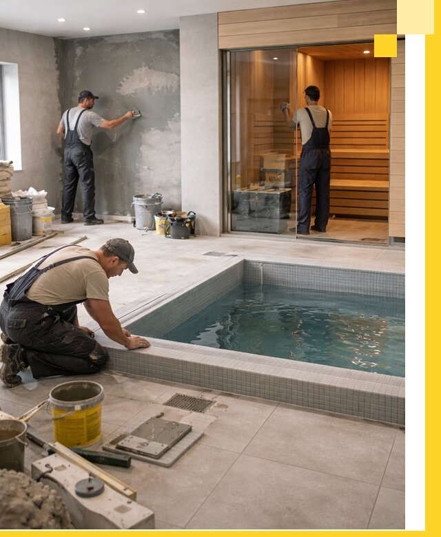 Проектирование и строительство сауны с бассейном в Новом Уренгое