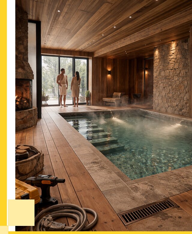 Проекты бань с бассейном под ключ в Новом Уренгое от 77985 р., ЭриданНвг