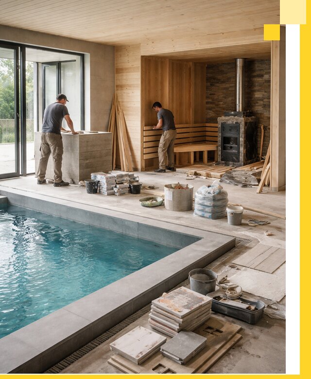 Проектирование и строительство бань с бассейном в Новом Уренгое