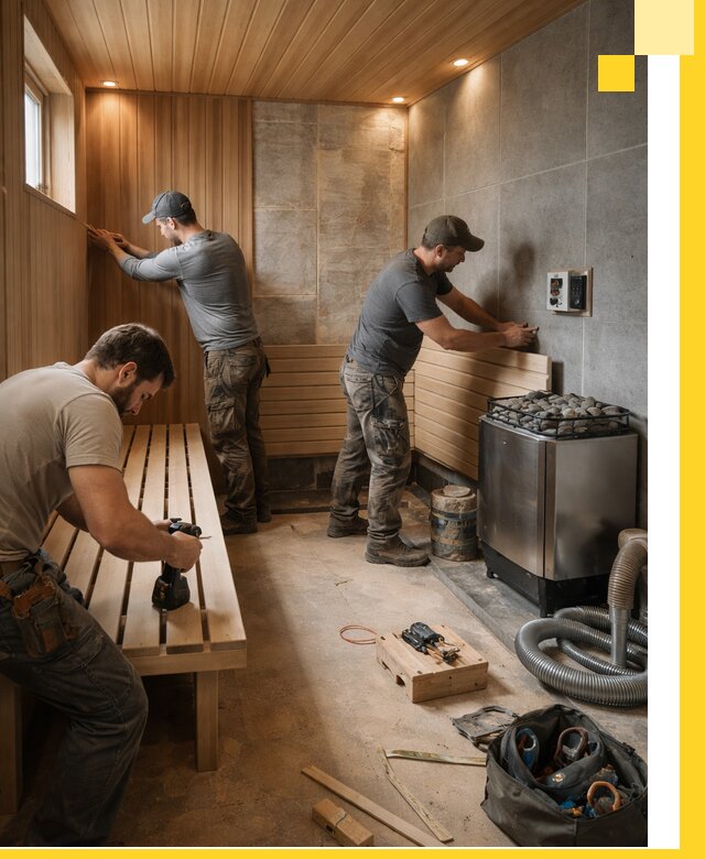 Сауны под ключ в Новом Уренгое, проектирование, строительство, отделка