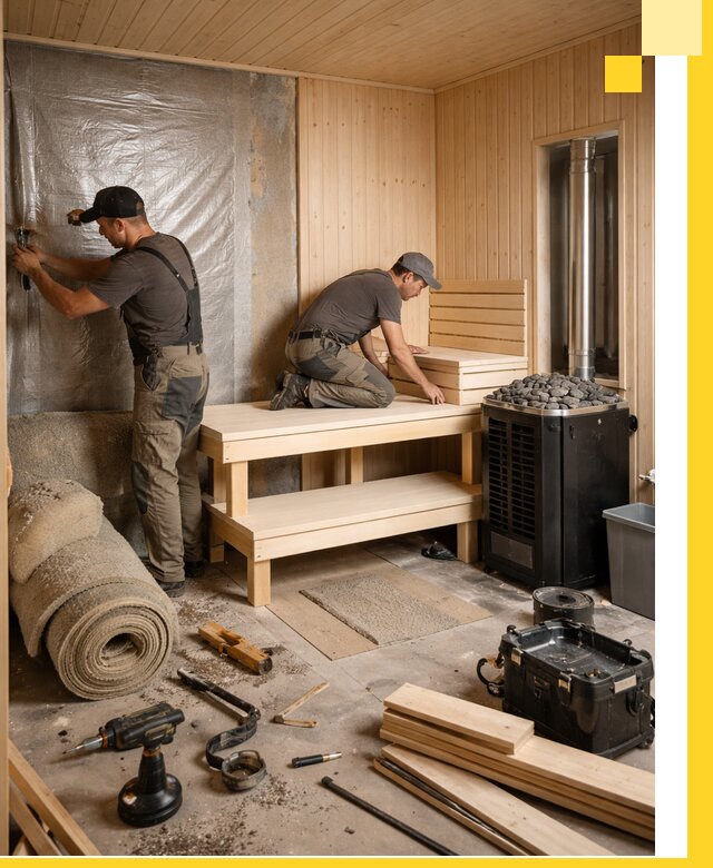 Проекты саун под ключ в Новом Уренгое дизайн и строительство