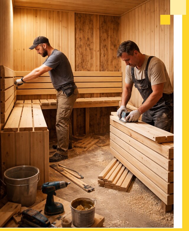 Профессиональный комплексный ремонт саун под ключ в Новом Уренгое