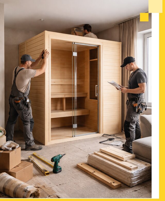 Установка и благоустройство саун в квартире в Новом Уренгое