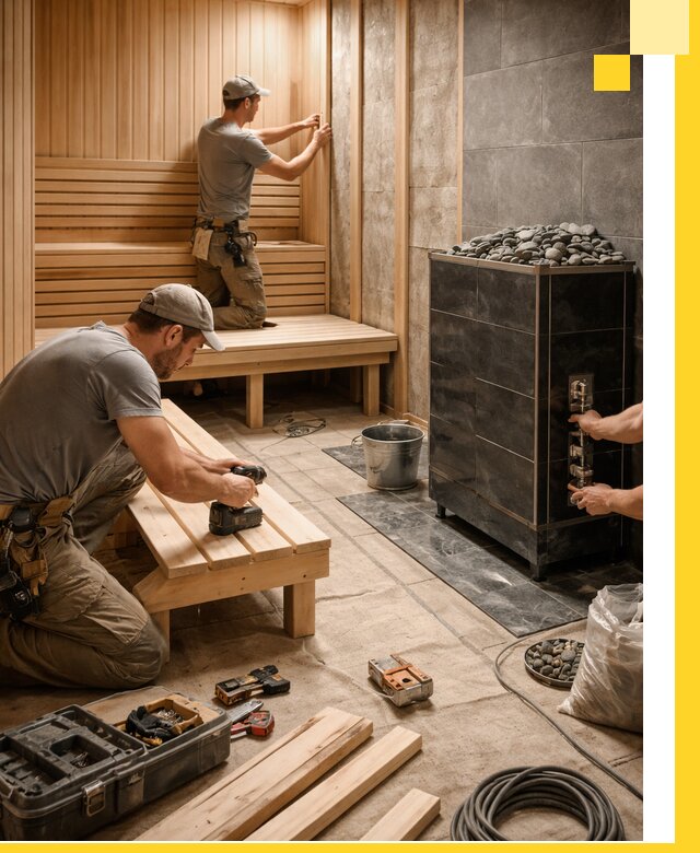 Дизайн и строительство интерьерных саун под ключ в Новом Уренгое