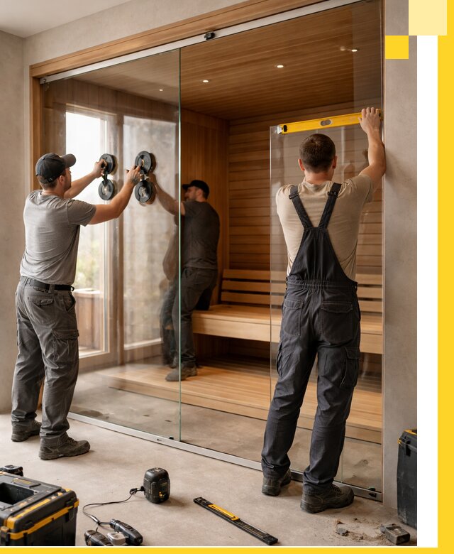 Производство и монтаж стеклянных саун под ключ в Новом Уренгое