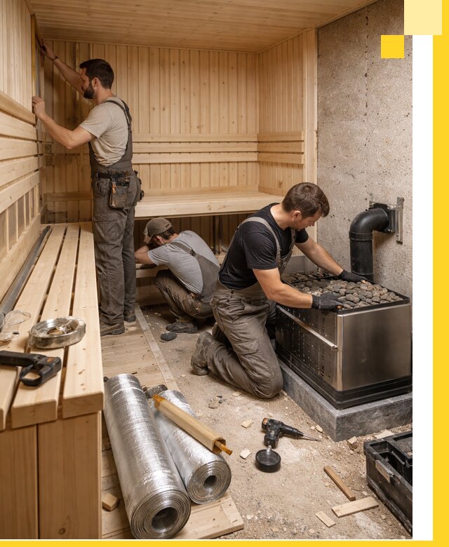 Индивидуальные сауны на заказ в Новом Уренгое под ключ, проект и монтаж