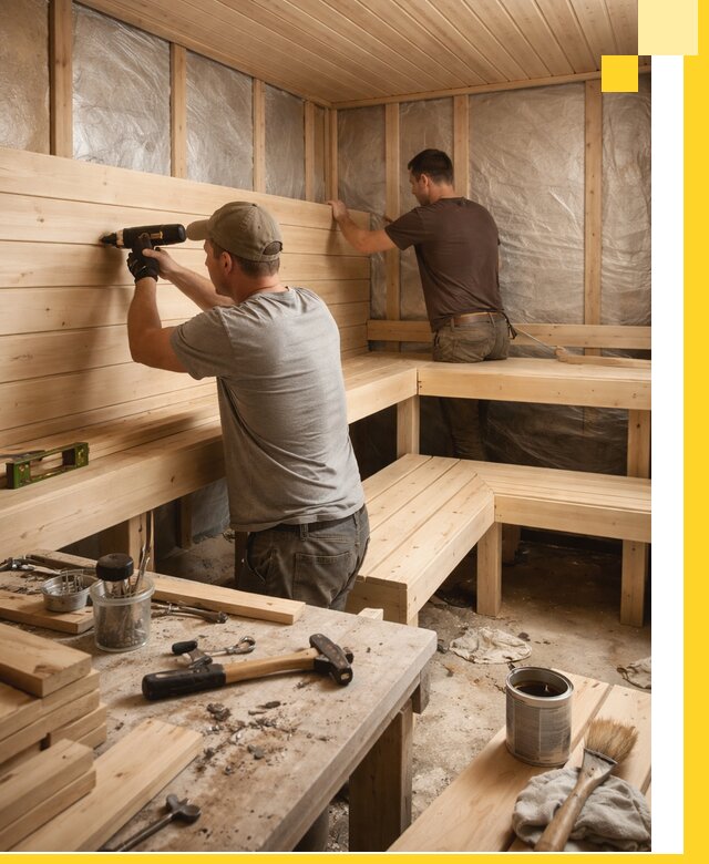 Профессиональная отделка бань и саун под ключ в Новом Уренгое