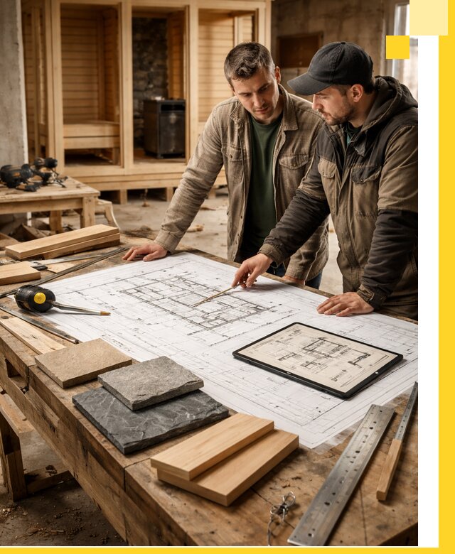 Проекты бань под ключ и планы строительства в Новом Уренгое