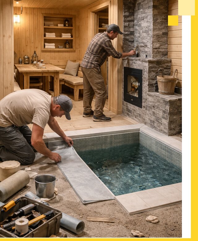 Строительство бань с комнатой отдыха под ключ в Новом Уренгое