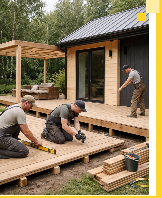 Строительство бань с террасой и бассейном под ключ в Новом Уренгое