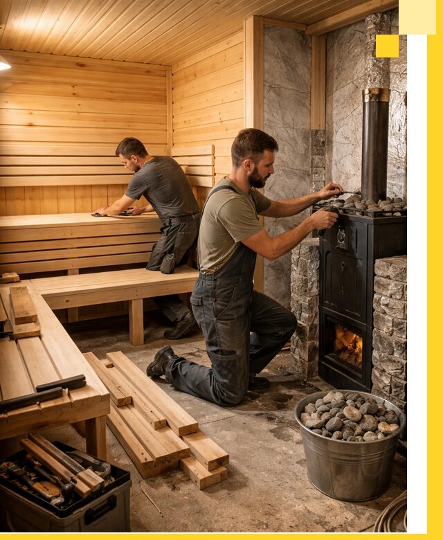 Дизайн и строительство интерьеров бань под ключ в Новом Уренгое