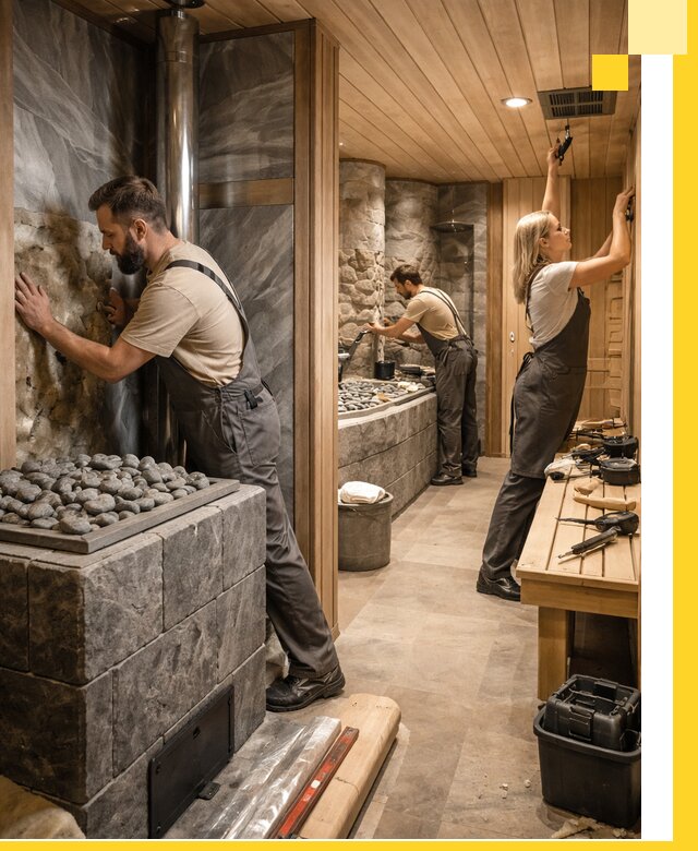 Строительство бань и SPA процедур в Новом Уренгое под ключ и отделкой