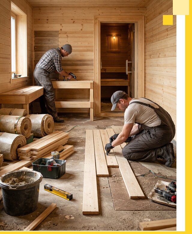 Индивидуальный проект бани с комнатой отдыха под ключ в Новом Уренгое