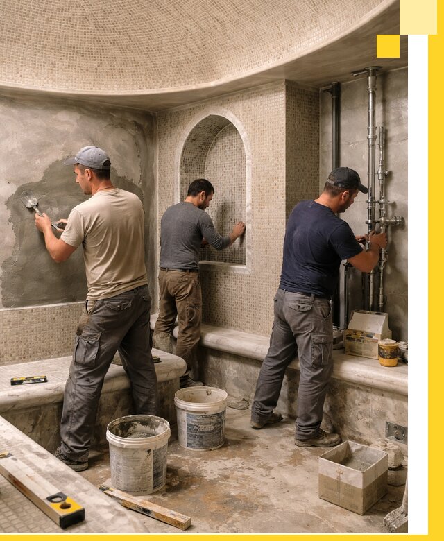 Профессиональный монтаж хамамов под ключ в Новом Уренгое с гарантией