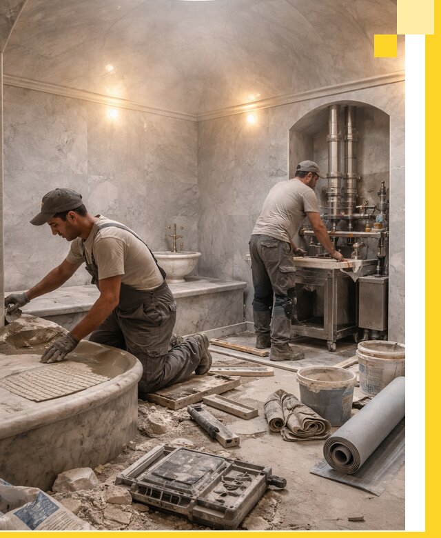 Строительство турецких бань хаммам под ключ в Новом Уренгое