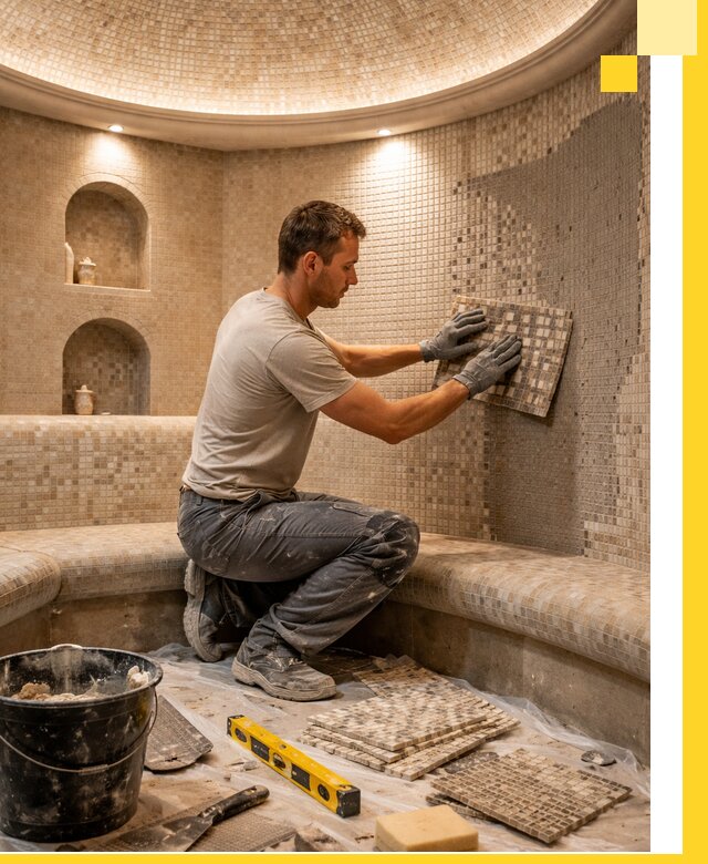 Устройство и монтаж домашнего хамама под ключ в Новом Уренгое