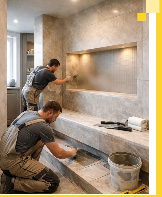 Профессиональное строительство хамама в квартире в Новом Уренгое