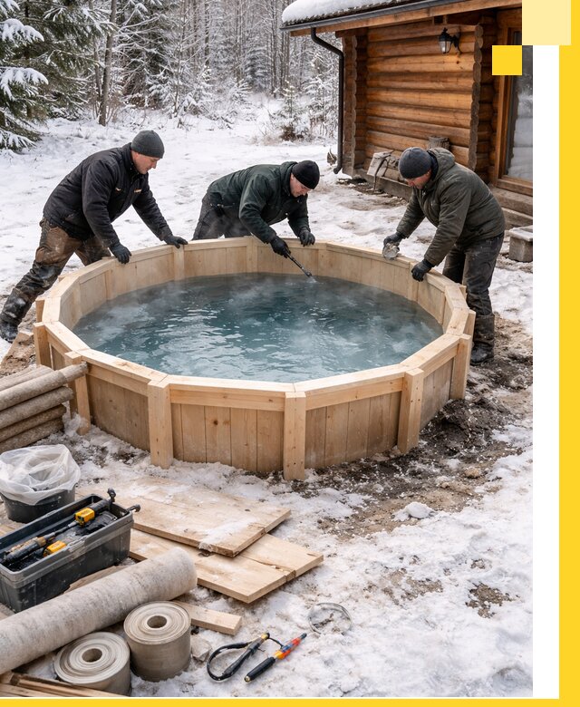 Изготовление и установка ледяных купелей под ключ в Новом Уренгое